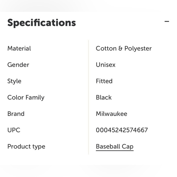 Milwaukee FlexFit Black Fitted Baseball Cap, L/XL - Picture 9 of 9